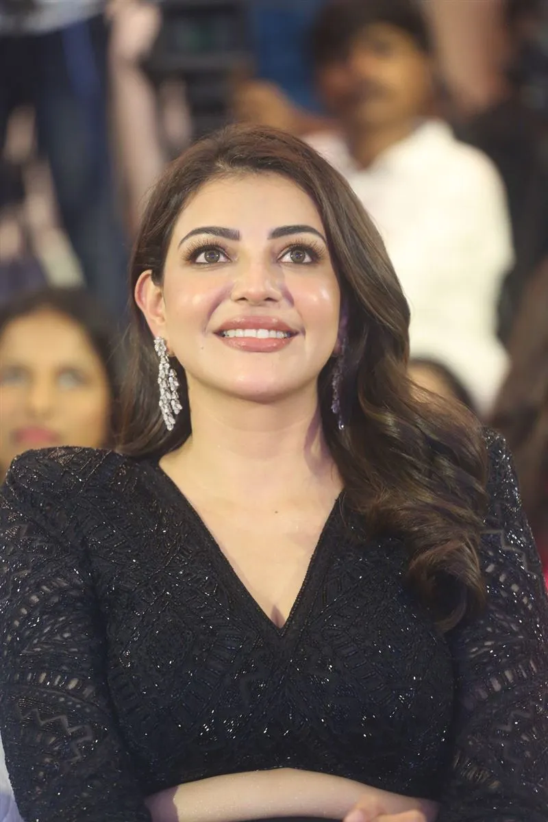 Telugu Actress Kajal Aggarwal at Satyabhama Movie Trailer Launch